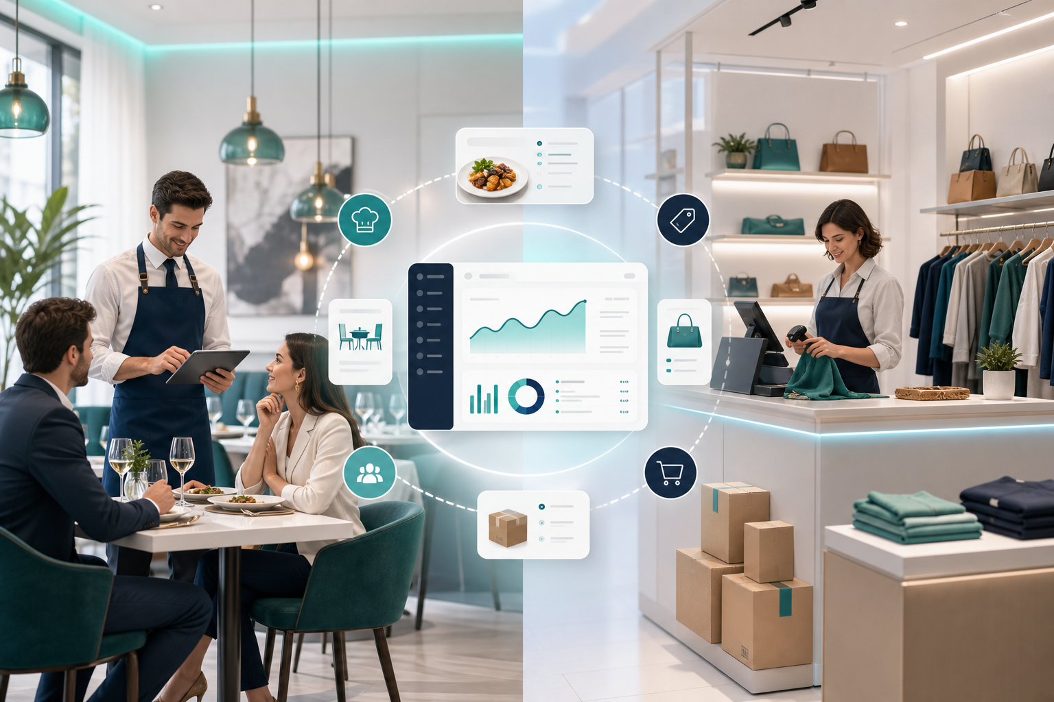 Restaurante y tienda gestionados con OperZon